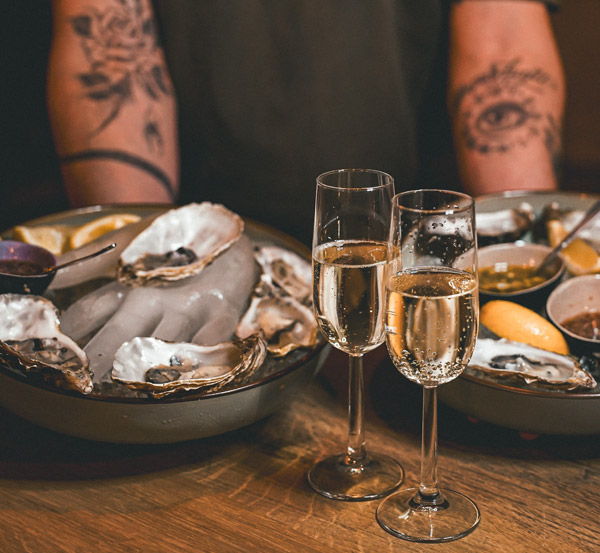 Champagne en oesters